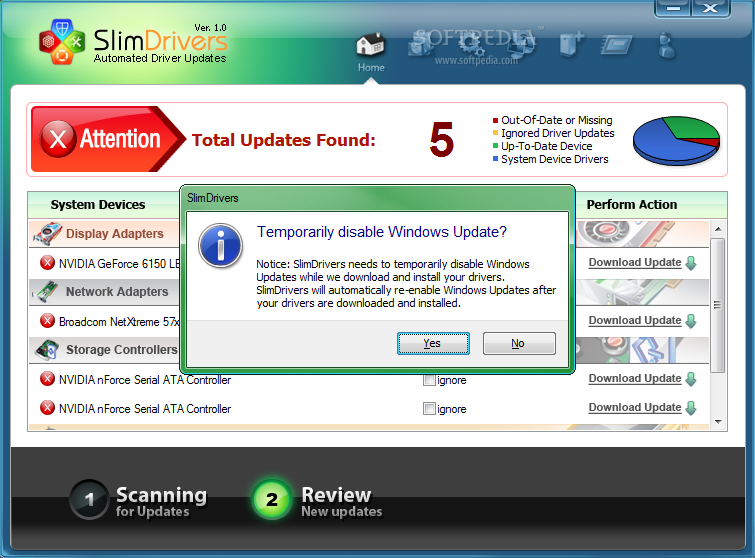 how to uninstall slimware driver update